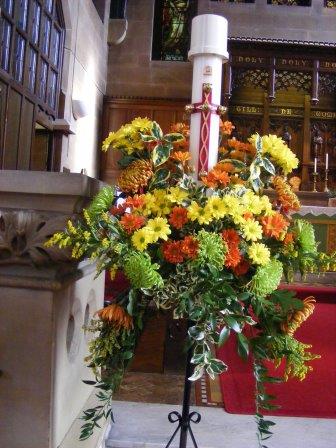paschal candle flowers